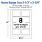 Avery® Printable Adhesive Name Tags, 2-1/3" x 3-3/8", Matte White with Double Black Border Design, Removable, Laser & Inkjet Compatible, 80 Total, Great Name Badges for Weddings & Events